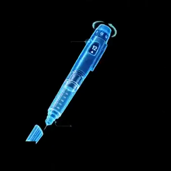 Simulador de insulina BD en holograma médico