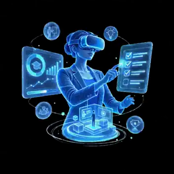 Holograma de capacitación con realidad virtual en empresas 2026
