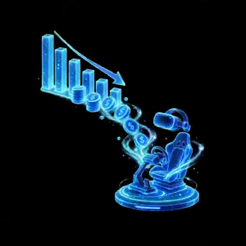 Reducción de costos con simuladores VR, gráfica descendente holográfica