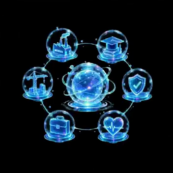 Sectores e industrias con realidad virtual en anillo holográfico