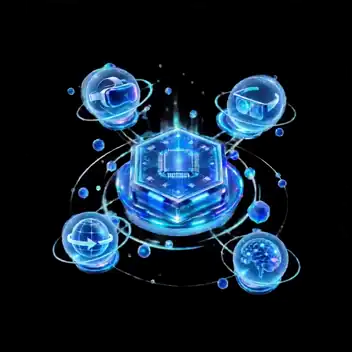 Ecosistema de tecnologías inmersivas en holograma central